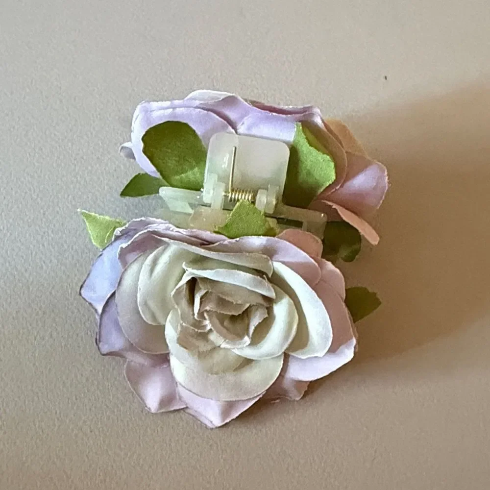 Floral Rose Hair Clip in Lavender A1604
